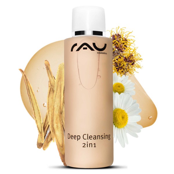 RAU Deep Cleansing 2 in1 200 ml -reinigt, verzorgt & lotioneert met aloë vera, zoethoutwortel, venkel, kamille, hamamelis & paardestaa
