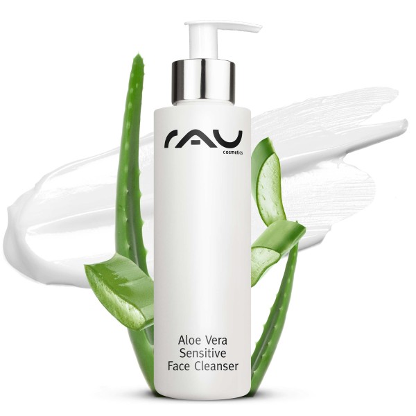 RAU Aloe Vera Sensitive Face Cleanser 200 ml - Vegan reiniging voor gevoelige, droge huid