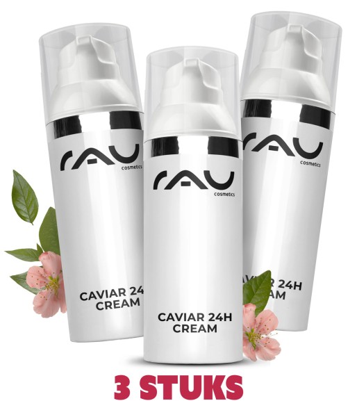 Aanbieding met 3 stuks RAU Caviar 24h Cream 50 ml gezichtscrème