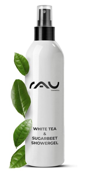 RAU White Tea & Sugar Beet Showergel 250 ml - verzorgende douchegel met witte thee
