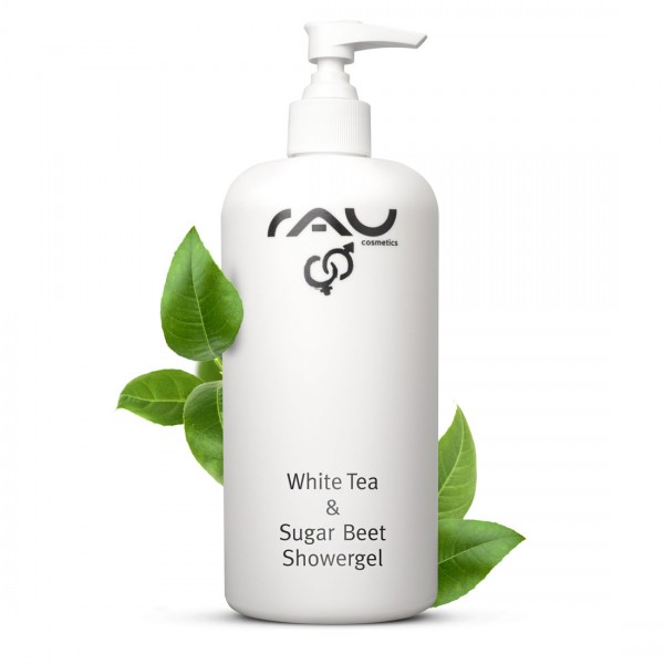 RAU White Tea & Sugar Beet Showergel 500 ml - verzorgende douchegel voor een intensief douchegenot