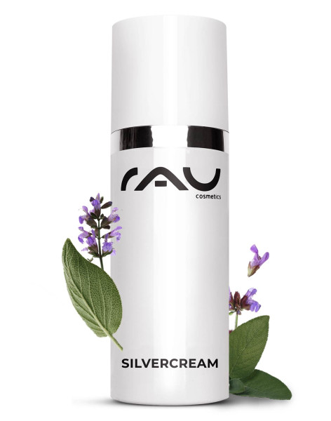 RAU Silvercream 50 ml - speciale creme voor onzuivere huid neurodermitis met microsilver, zink, salvia & urea